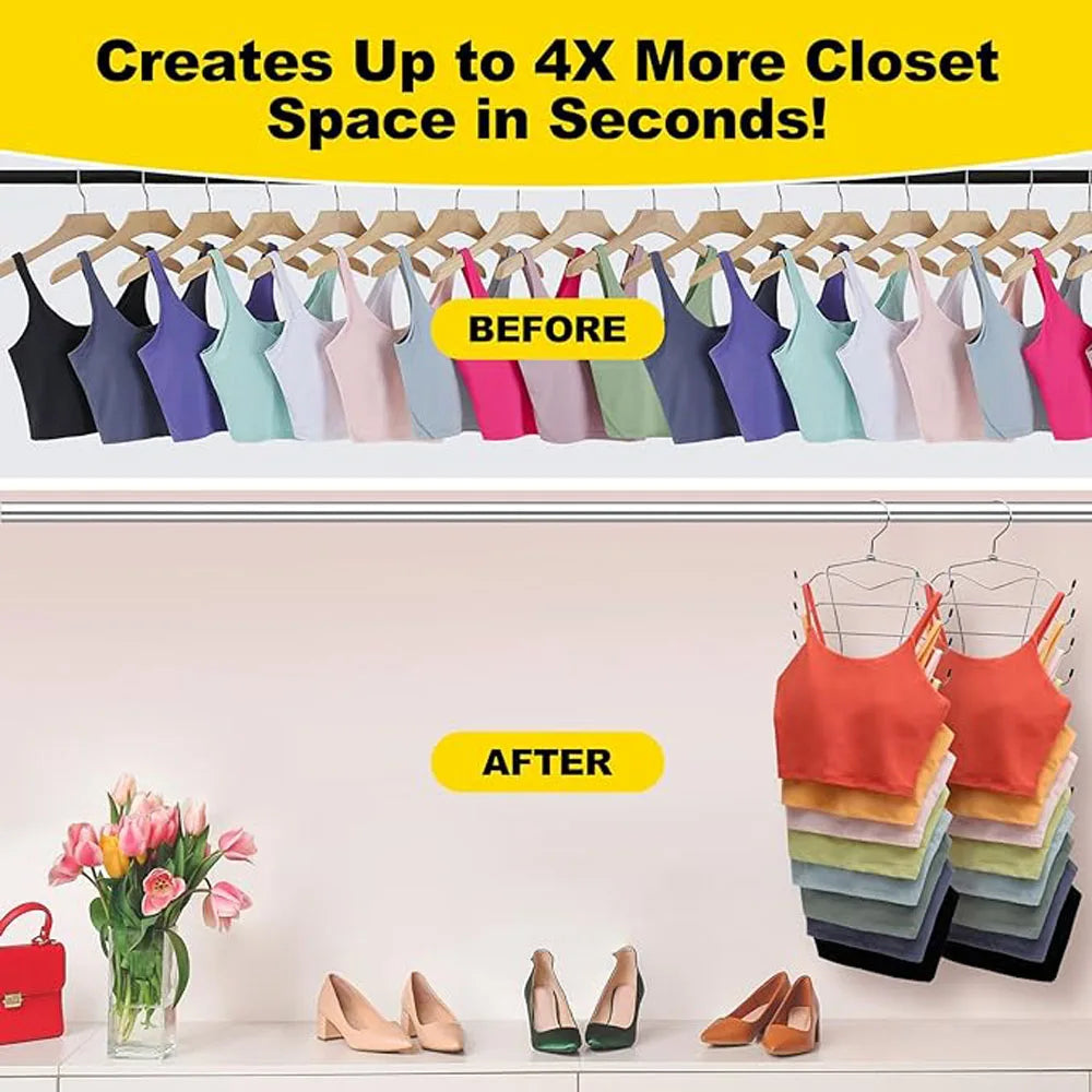 Clothes hanger1/2/3 Pack Multi-Layer Underwear Folding Hanger Sling Bra Storage Trouser Racks Do Not Leave Traces Of Multi-Funct Zpaxo
