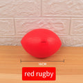 Toy Rugby Children and Teens PVC Inflatable Elastic Toy Ball Sports Sporting Goods Kindergarten Training Prizes FootballAmerican Zpaxo red 16cm