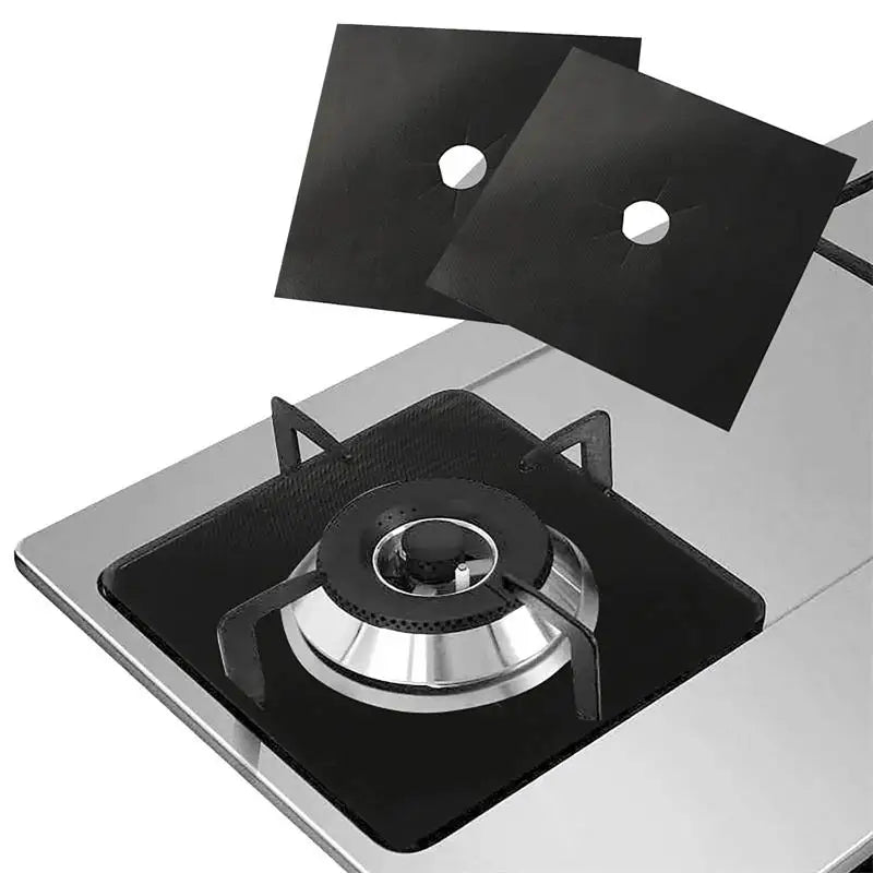 4Pcs Gas Stove Protectors Reusable Burner Covers Kitchen Gas Stove Mats Stovetop Cleaning Pad Liner Covers Kitchen Accessories Zpaxo