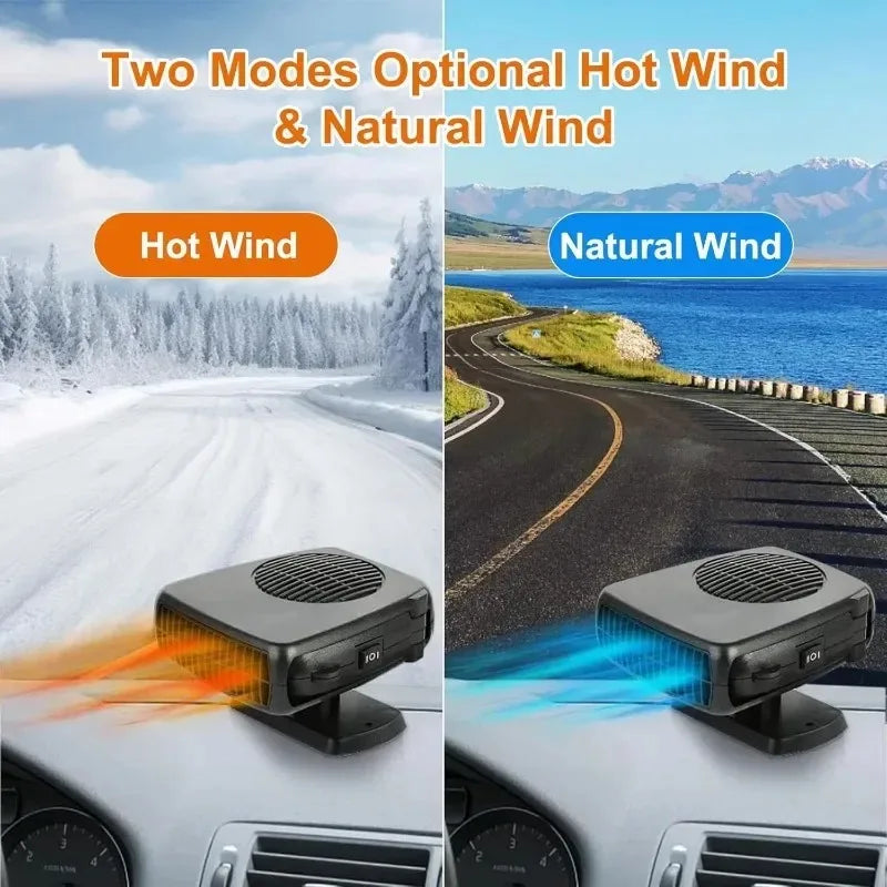 2-in-1 Car Heater Fan 12V 24V – Windshield Defroster & Defogger