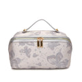 Chinese Style Embroidered Makeup Bag for Women, New Ins Large Capacity Commuting Storage Bag, Home High-end Handheld Wash Bag Zpaxo silvery