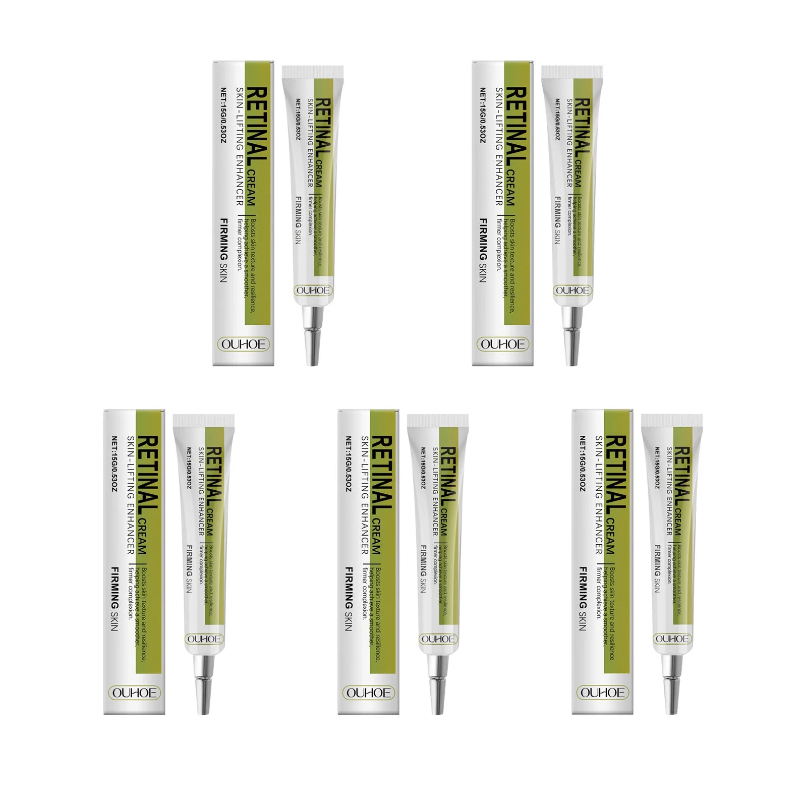 Retinol Face Cream – Firming, Anti-Wrinkle & Hydrating Retinol Face Cream Zpaxo 5 x 15g Boxed