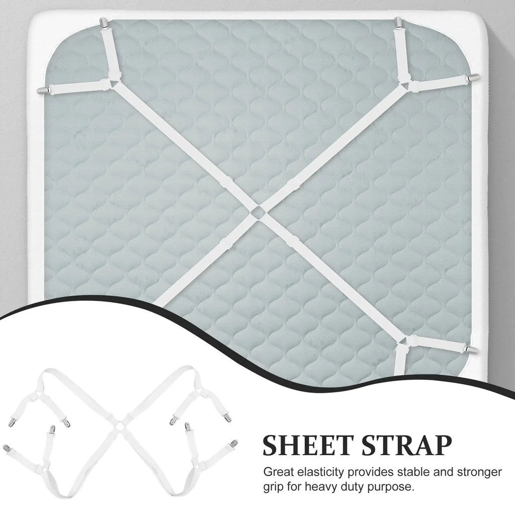 Sheet Glippers Adjustable Elastic Bed Holder Straps Mattress Pad