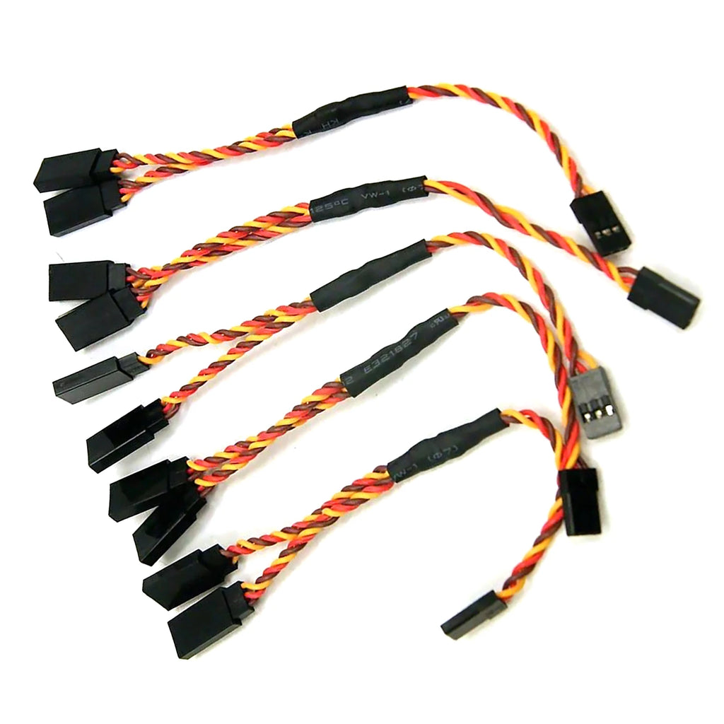3Pin RC Servo Splitter Cable 1 Male 2 Female JR Futaba Y Harness