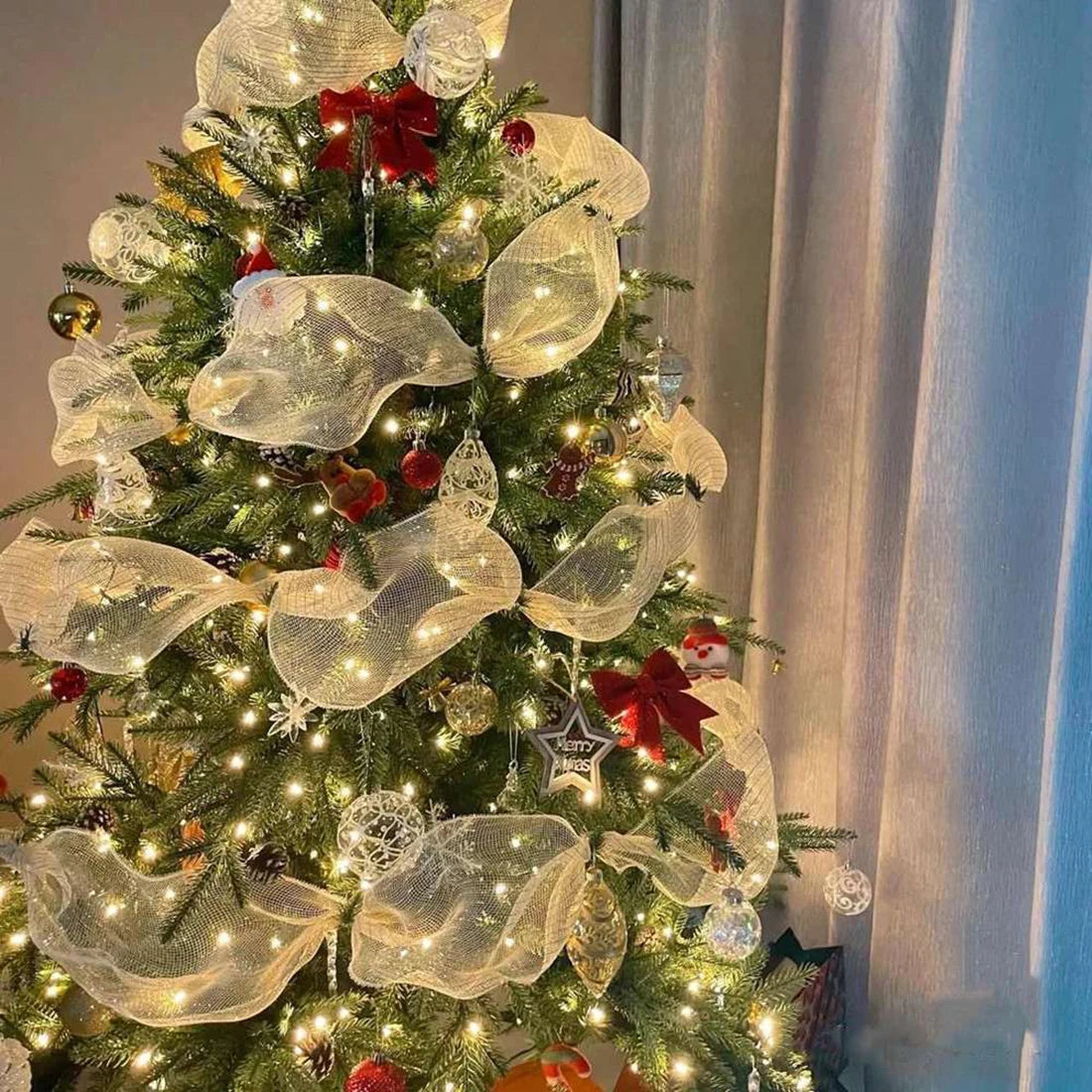 Christmas Deco Mesh Tulle Roll – DIY Wreath & Holiday Ribbon