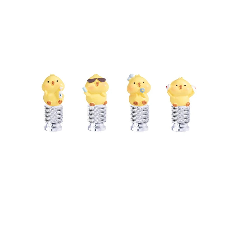 Aluminum Alloy Bicycle Tire Valve Caps – Set of 4