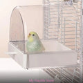 Pet Bird Bath Tub Clear House Parrot Bathtub Bottom Drawer Budgies