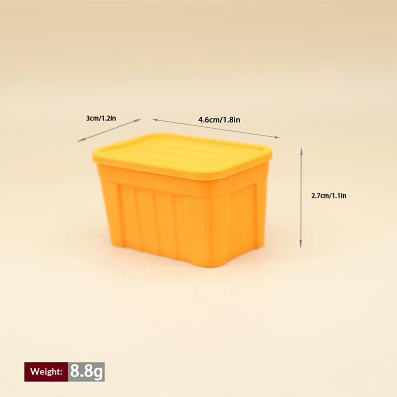 ▶1Pcs 1:12 Dollhouse Mini Color Storage Box With Lid Model Home Decoration Dolls House Micro Scene Ornaments Decor Props Zpaxo A4