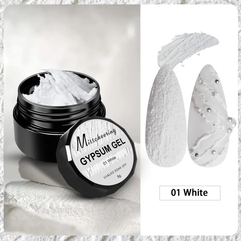 Solid Gypsum Nail Gel Polish 3D Sculpting Effect Creative Sand