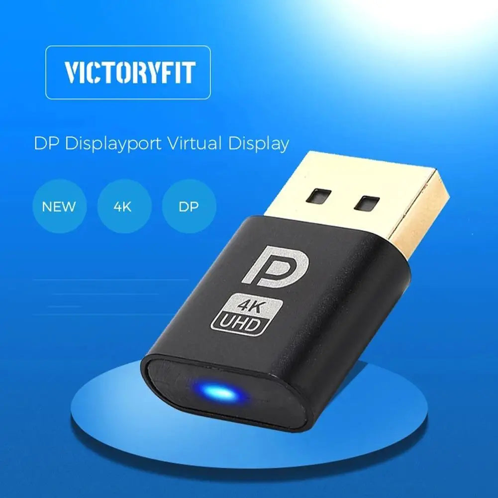 4K DisplayPort Dummy Plug – EDID Headless Virtual Display Adapter Display Adapter Zpaxo