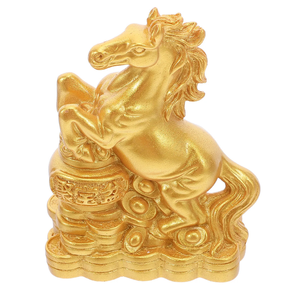 Resin Standing Horse Statue 2026 Year Ornament Home Office Decorative