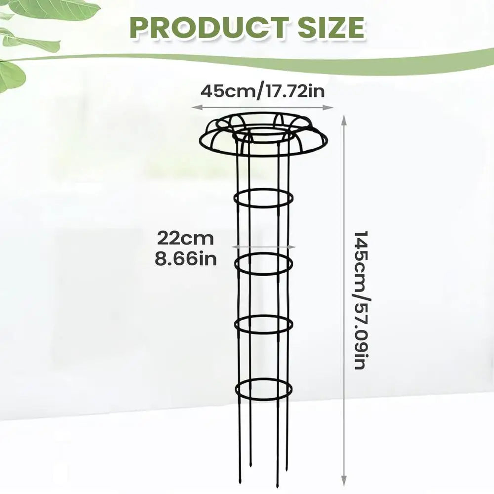 Garden Trellis Vertical All-Weather Umbrella Shape Trellis for Climbing Plants Outdoor for Vines Flowers Pea Bean Tomato Zpaxo 145cm China Mainland