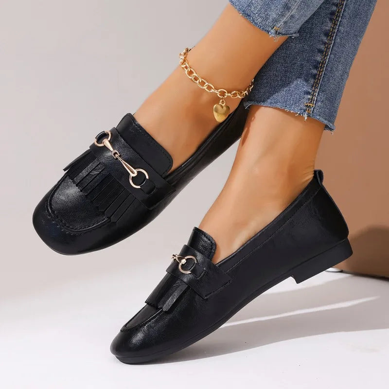 Women's Flat Shallow Mouth Lightweight Comfortable Loafers Women Zpaxo