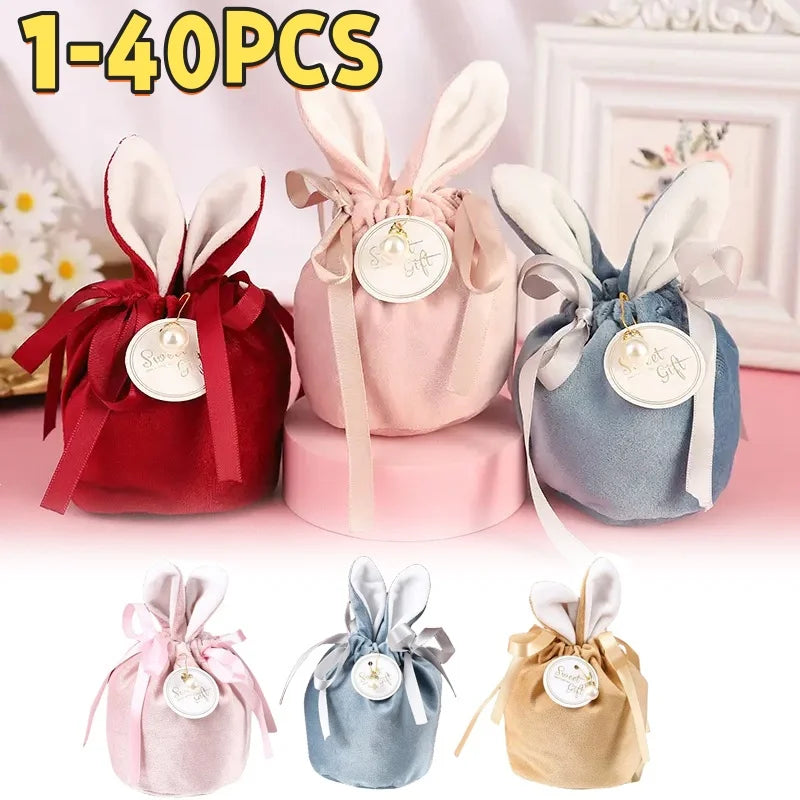 Easter Cute Bunny Packing Bags Velvet Valentine's Day Rabbit