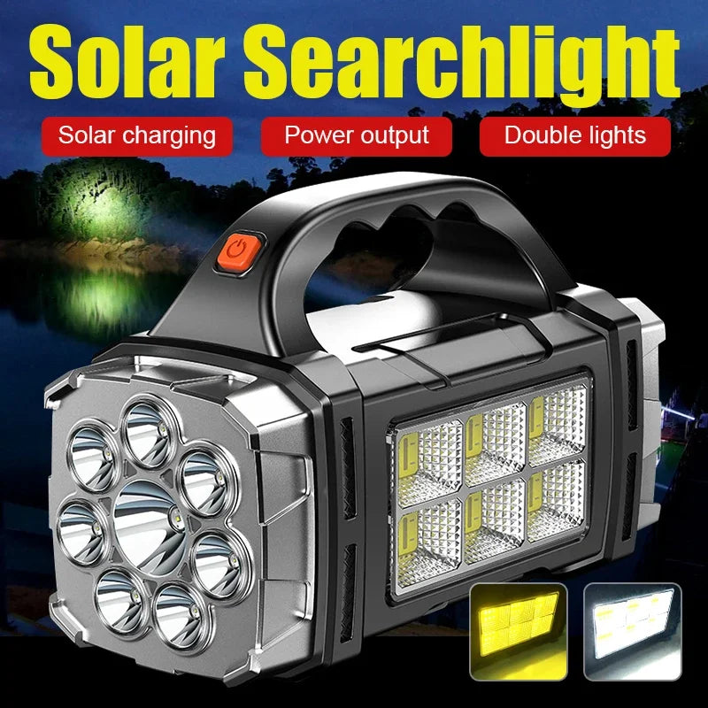 Solar USB Rechargeable LED Camping Lantern – COB Work Light