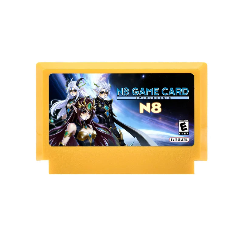 New 2000 in 1 Games FC N8 Flash Cartridge OS V1.24 Support 177 Mapper with 4GB Card for Family Computer 8-Bit Video Game Console Zpaxo Yellow-09-4GB Card