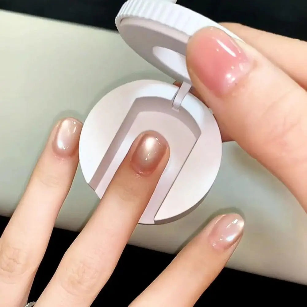 360° Rotating Cat Eye Nail Magnet Tool | Glass Bead & Wide Light Nail Art Magnet Tool Zpaxo