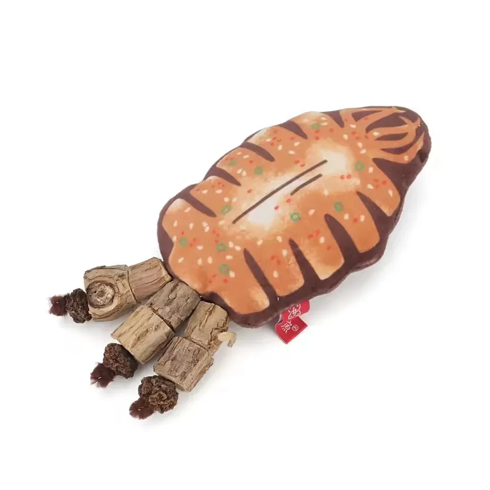 Grilled Fish Squid Cat Chew Toy Silvervine Catnip Interactive Teeth