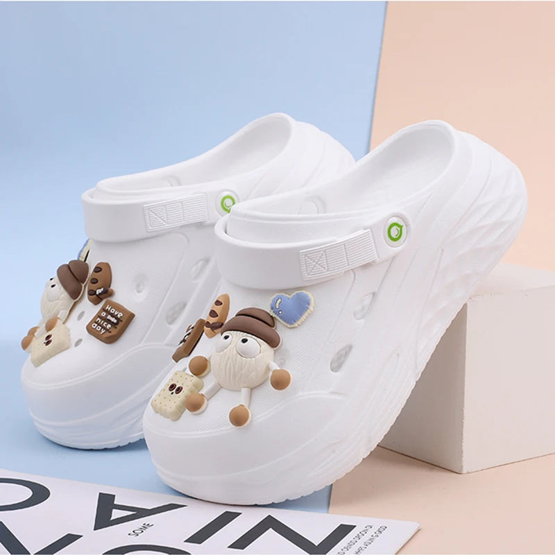Platform Slippers Summer Women's Sandals Ladies Outdoor Clogs Thick