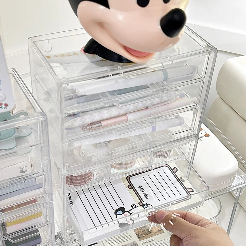 Transparent Makeup & Jewelry Drawer Storage Box | 3/5/7 Cell