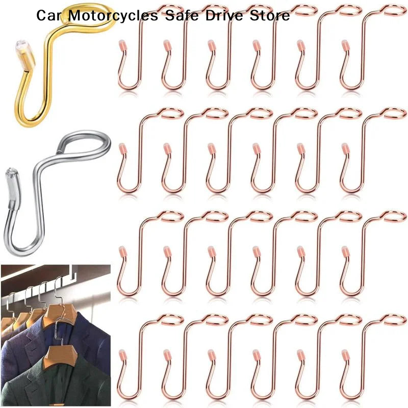 M10Pcs Hanger Connector Hooks Extender Stable Clothes Closet