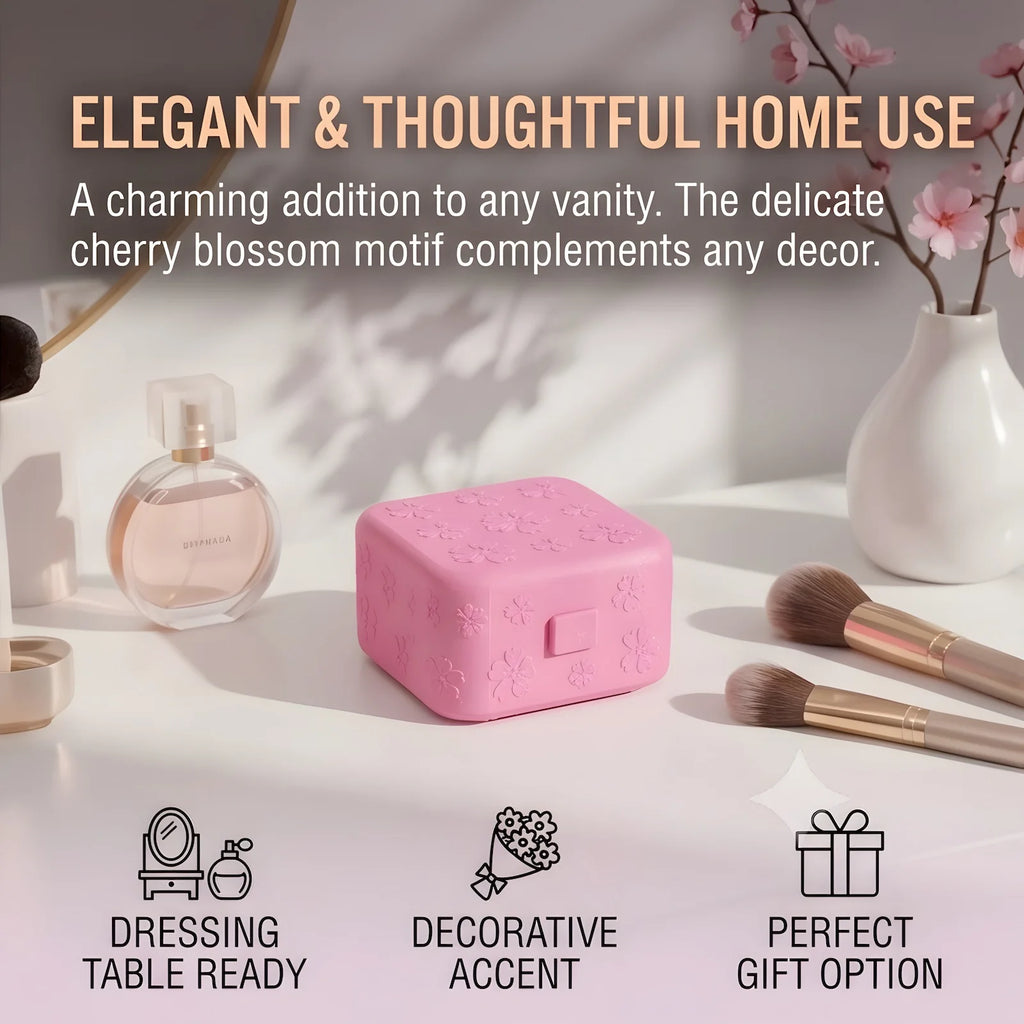 Portable 3D Printed Jewelry Box Mini Travel Organizer Case Cute Pink
