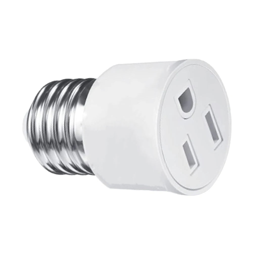 Outlet 220V E27 ABS White Connector Accessories US EU Plug Screw Bulb
