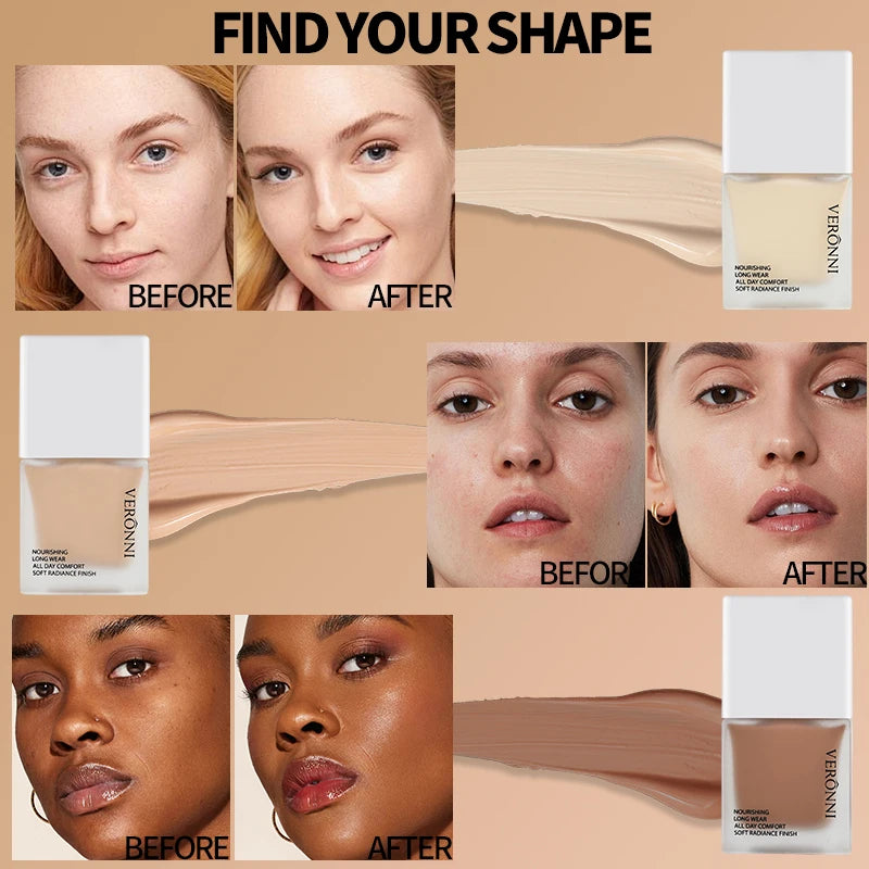 Liquid Foundation Coverage Makeup Base Natural Concealer 6 Zpaxo