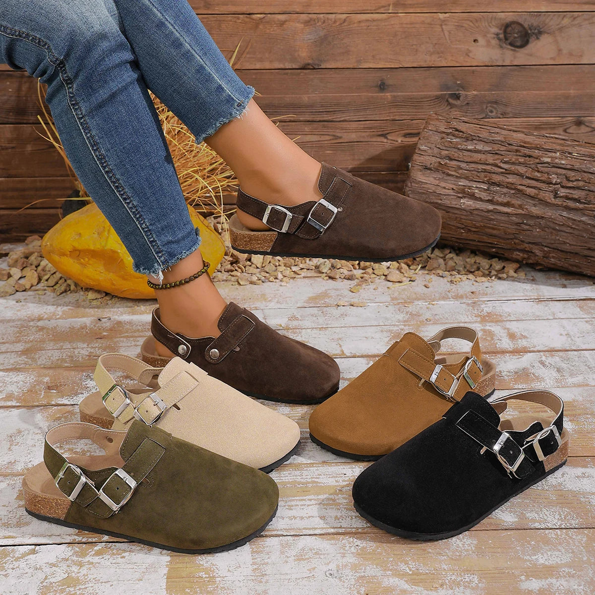 Women Slippers Beach Platform Slides Fashion Clogs Classic Cork Mules Zpaxo