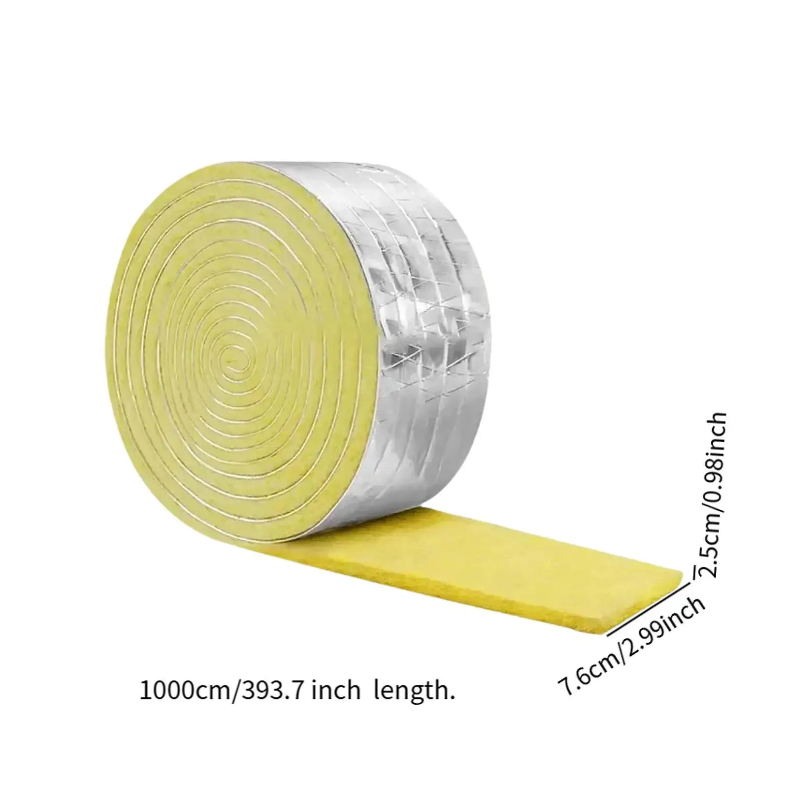 Pipe Insulation Tape 33ft AC Line Protective Glass Wool Wrap Winter Zpaxo