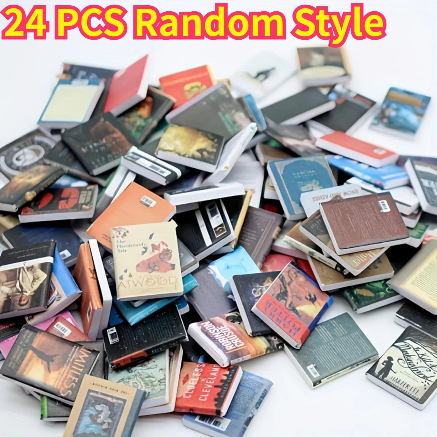 1:12 Miniature Wooden Books – Dollhouse & Fairy Garden Decor
