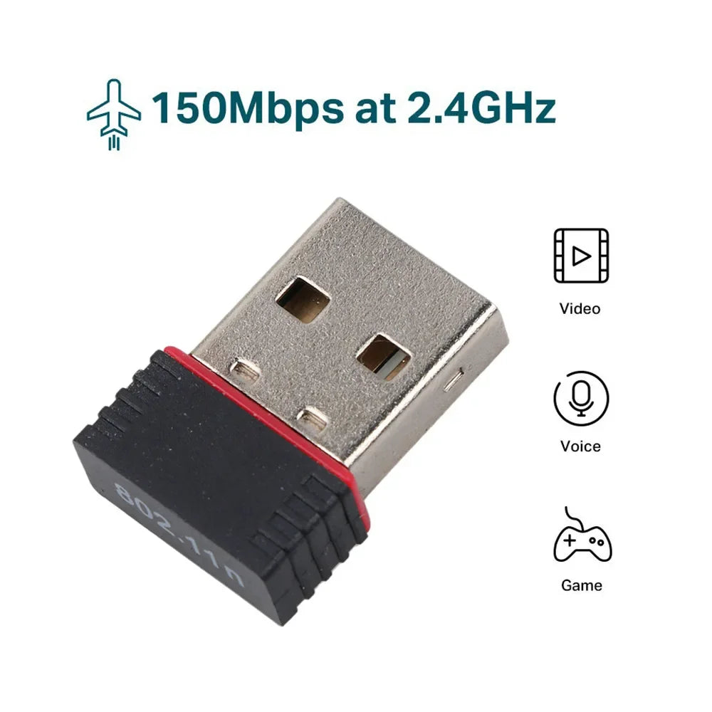 RTL8188 150Mbps USB WiFi Adapter for Raspberry Pi,Wireless Network Card Adapter WiFi Dongle for Desktop Laptop PC Windows RTL818 Zpaxo Default Title