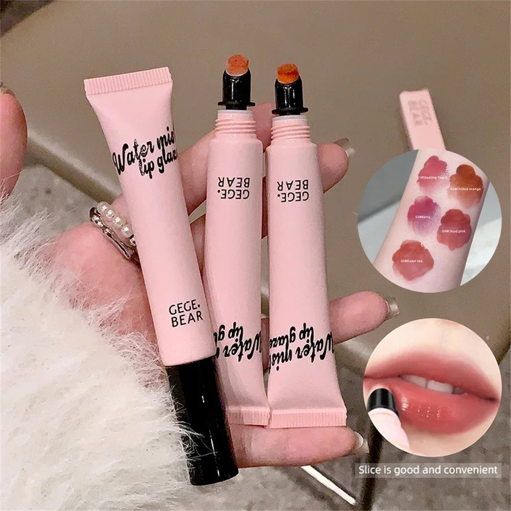 Velvet Matte Liquid Lipstick Water Turn Mist Lip Gloss Moisturizing Creamy Soft Liquid Blush Lip Tube Makeup With Plush Head Zpaxo