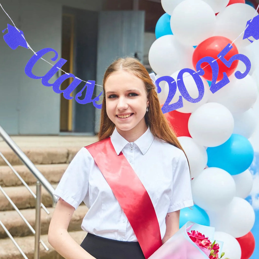 Graduation Banner 2025 Party Decoration Photo Prop Backdrop Ceremony