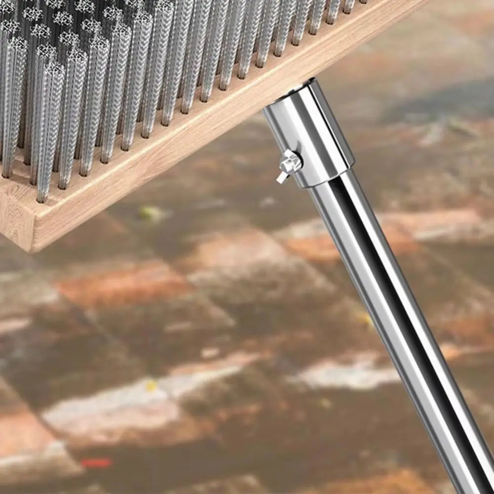 Stainless Steel Wire Broom Brush Rust-Proof Corrosion-Resistant Stainless Steel Brush Heavy Duty Weed Moss Remover Zpaxo