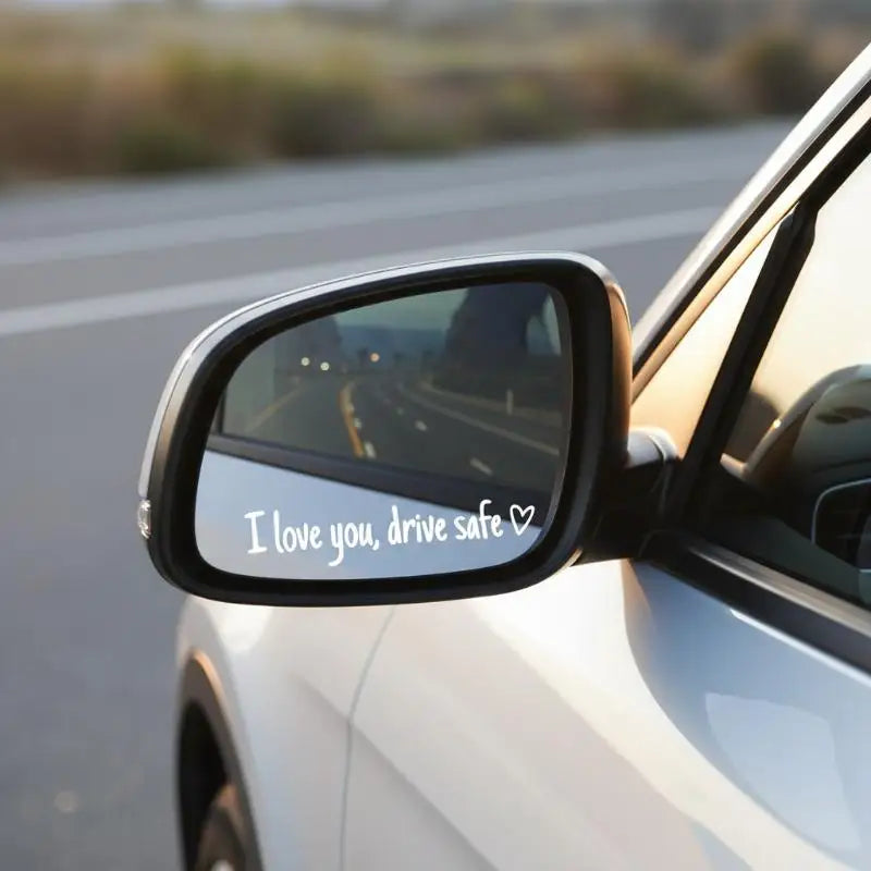 Drive Safe I Love You Rearview Mirror Decal – 4-Pack Vinyl