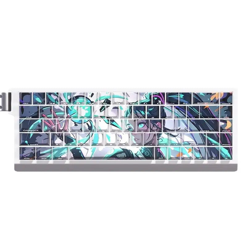 652F Ergonomic Keycap Set PBT 74 Side Engraved Keycaps for 61 67 68 Mechanical Keyboards Skin Gaming Accessories Zpaxo