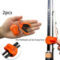 2Pcs Quick-Attach Fishing Rod Clip Tool-Free 1-Hand Holder For Freshwater Rods Storage Racks Secure Grip Tackle Organizer Zpaxo orange