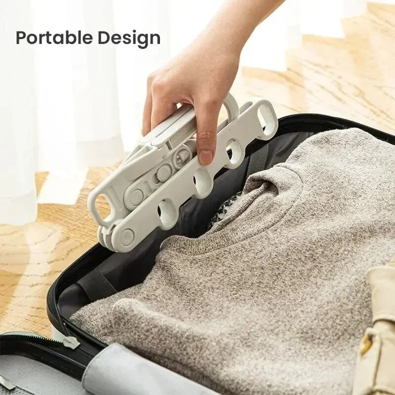 Portable Foldable Travel Hanger Folding Clothes Drying Rack Hangers