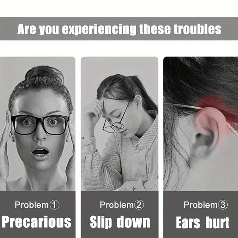 Upgraded Soft Glasses Ear Pads&non-slip Knitted Clips Comfortable