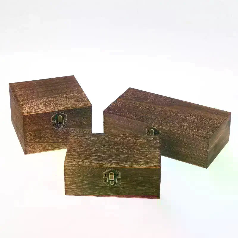 Rectangular Wooden Storage Box Retro Jewelry Desktop Home Decoration Zpaxo