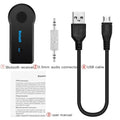 Wireless Bluetooth-Compatible Receiver 3.5mm Jack Aux A2dp Stereo Audio Adapter Car Music Headphone Wireless Adapter Reciever Zpaxo Black
