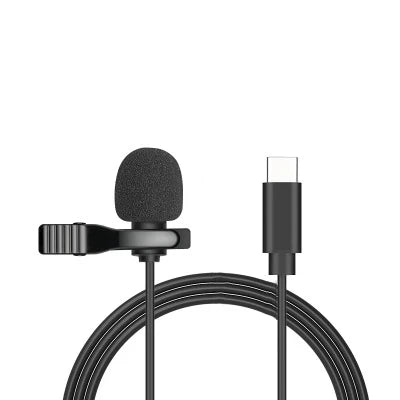 1.5m Mini Portable Lavalier Microphone Condenser Clip-on Lapel Mic Wired USB 3.5mm Type C Microphone For Laptop PC DSLR Camera Zpaxo Type-C