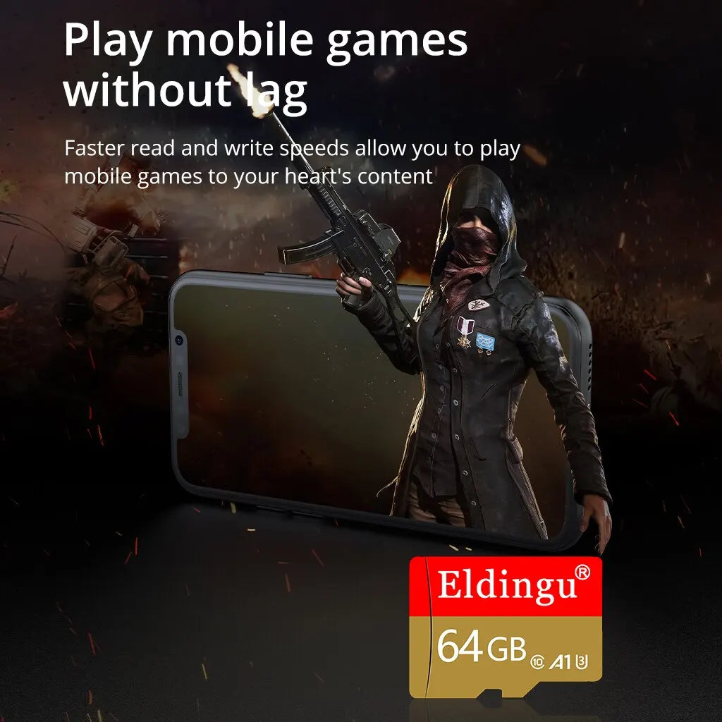 Eldingu Original TF Card 64G Class10 A1 for Surveillance Video MP3 MP4 Mobile Phone Memory Card 32GB U1 TF Card 128GB U3 Zpaxo