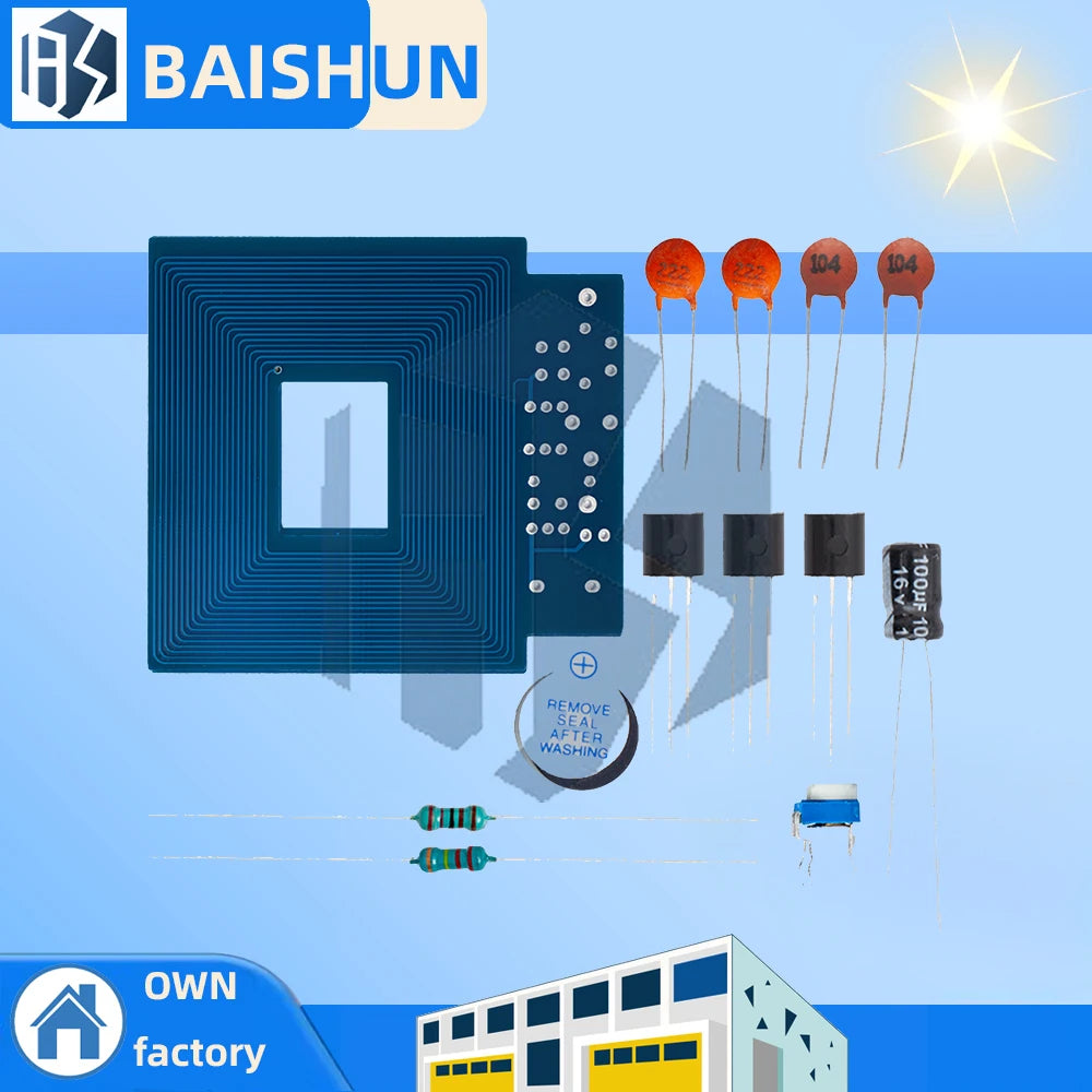 Unassembled Metal Detector Kit – 3V-5V DC Sensor Board (PCB, Buzzer, Capacitor Included) Zpaxo