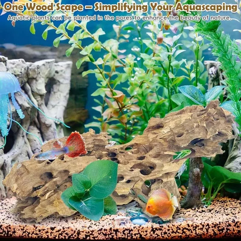 Natural Driftwood Aquarium & Terrarium Decor – Sinkable Fish Tank Aquarium Driftwood Zpaxo
