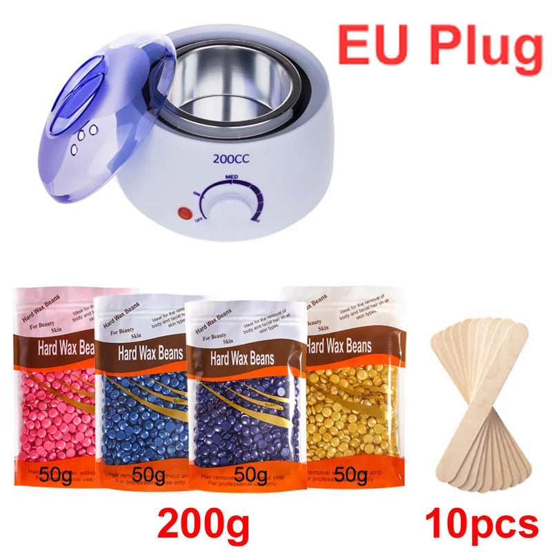 Portable Hair Removal Wax Melting Machine Kit & Wax Beans