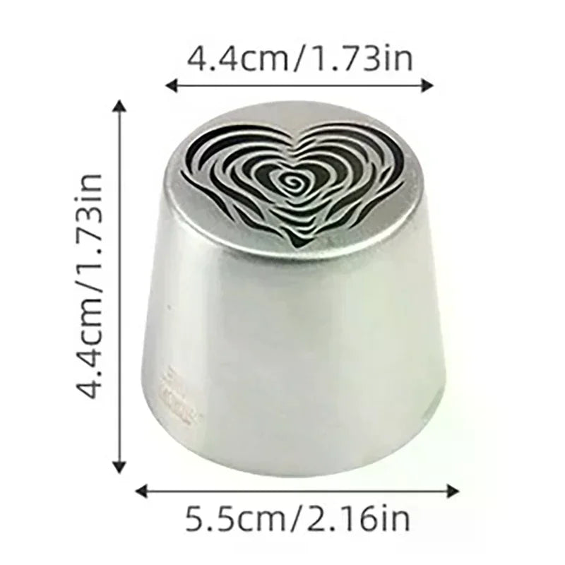 Utensils Baking Cake Tool Stainless Steel XL Heart Rose Flower Zpaxo