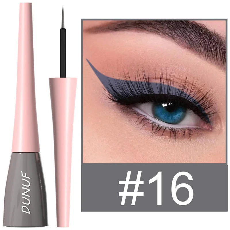 18 Colors Matte Colorful Liquid Eyeliner Pencil Waterproof Lasting Zpaxo 16