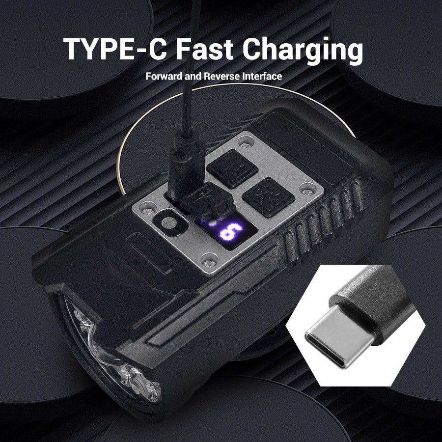 9 LED USB Rechargeable Zoomable Bike Headlight – IPX5 Waterproof